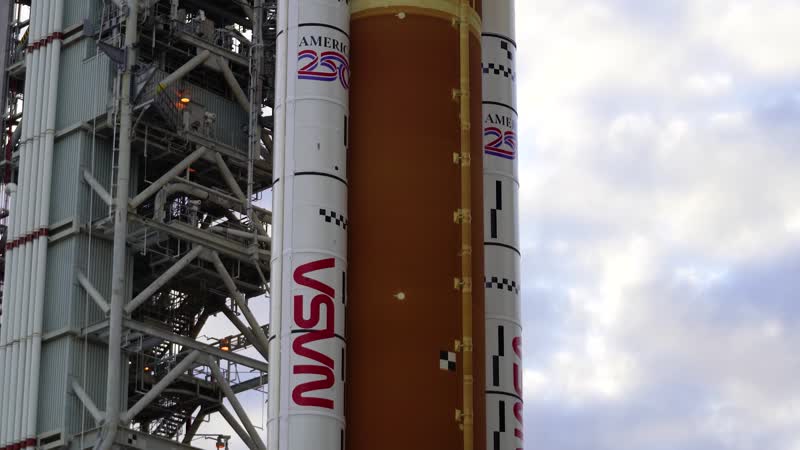 SLS_KSC_Artemis II Rollout to pad 1172026_broll_timelapse_sunset